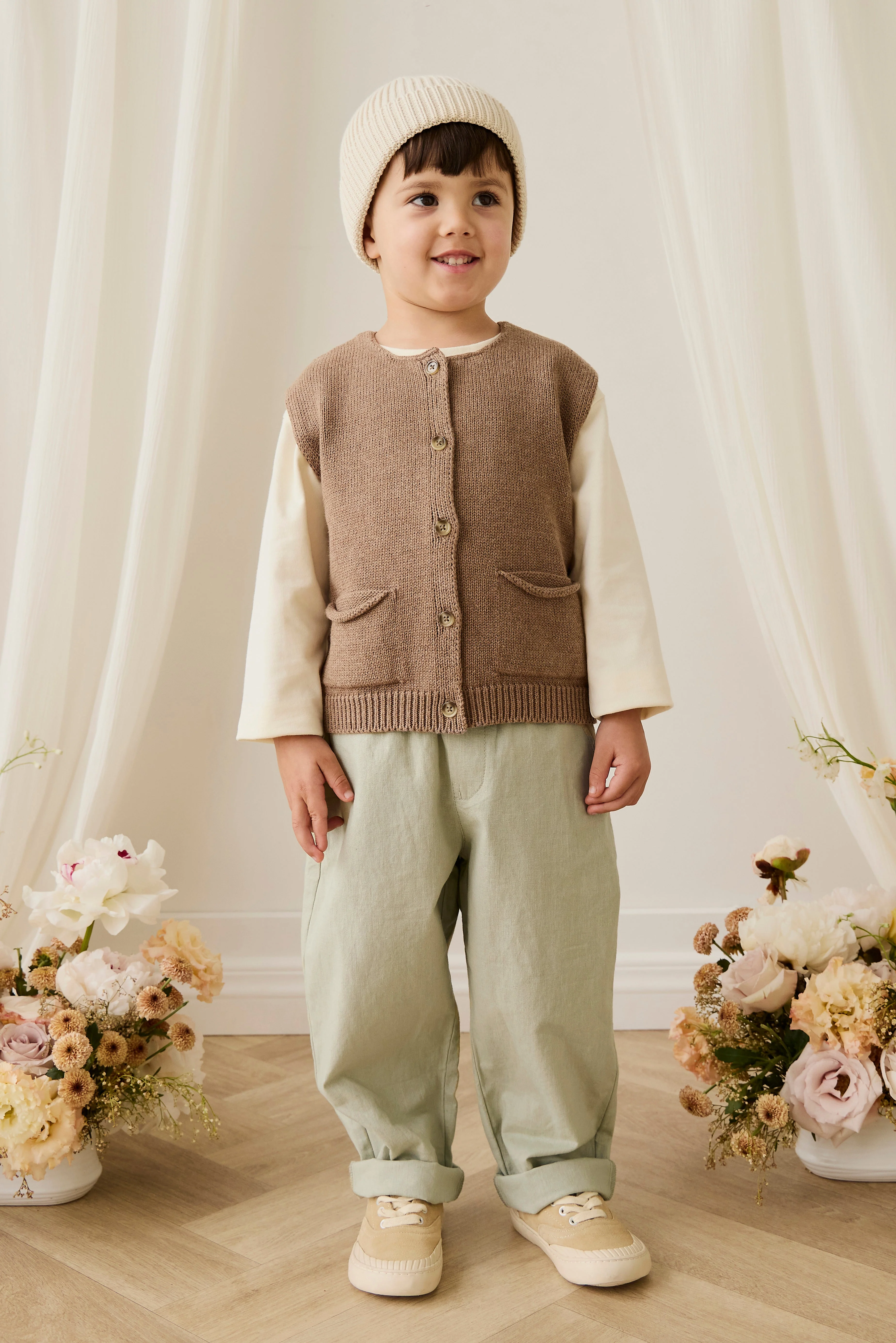 Ali Linen/Cotton Pant - Lichen - Image 7