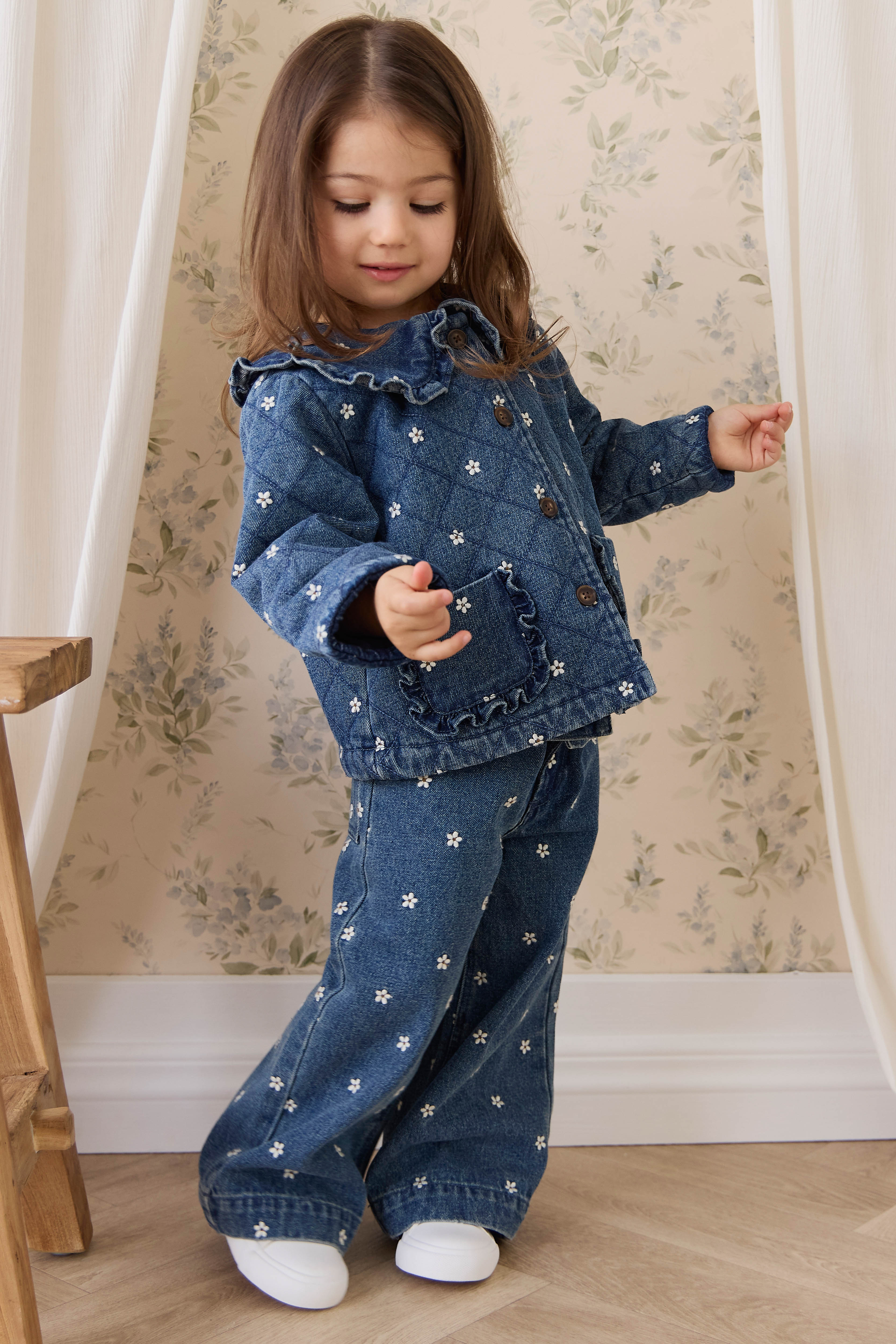 Amandine Jacket - Josie Floral Denim - Image 8