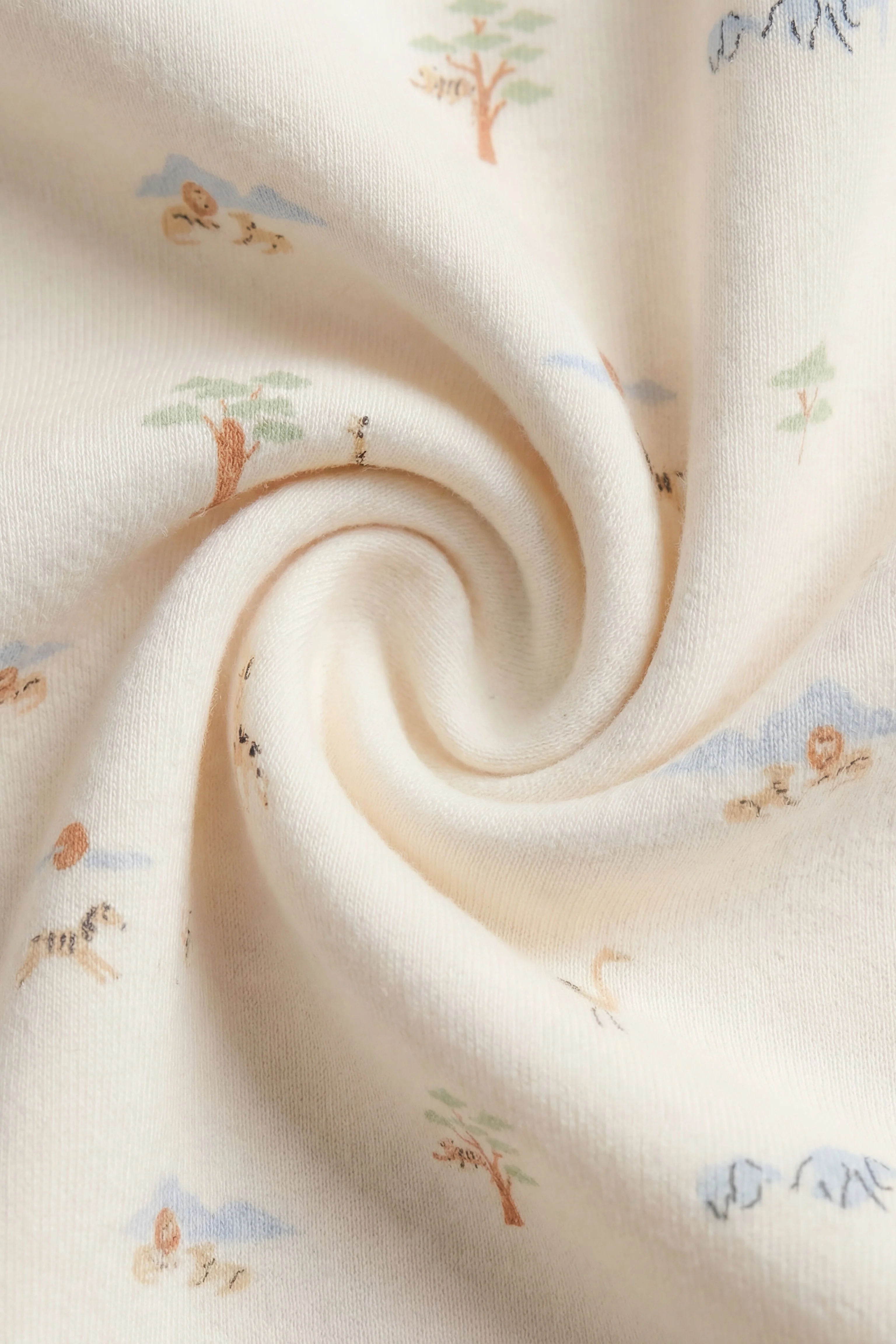 Organic Cotton Bib - Savannah Animals Tofu - Image 4