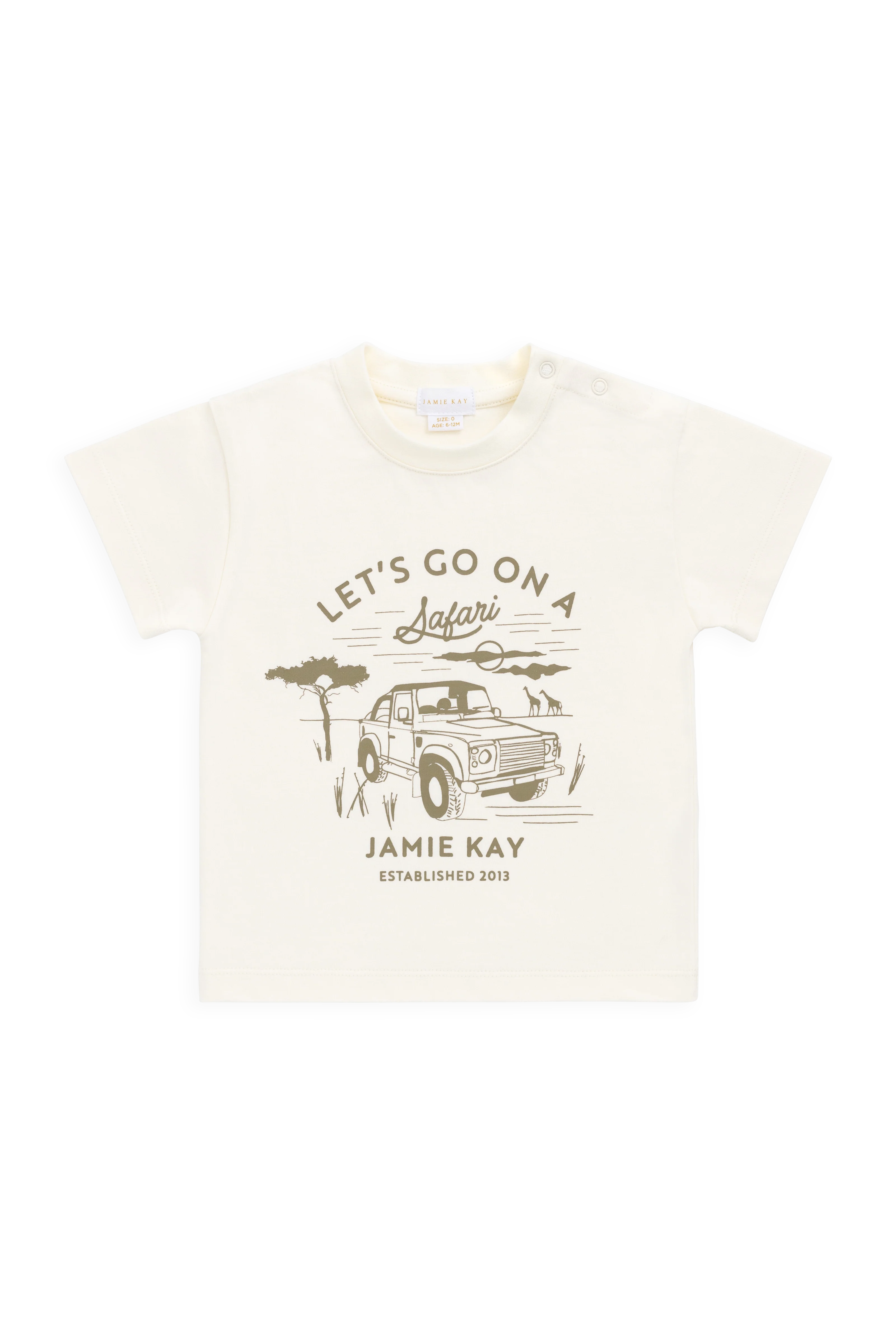 Organic Cotton Bjorn Tee - Parchment Safari Truck - Image 2