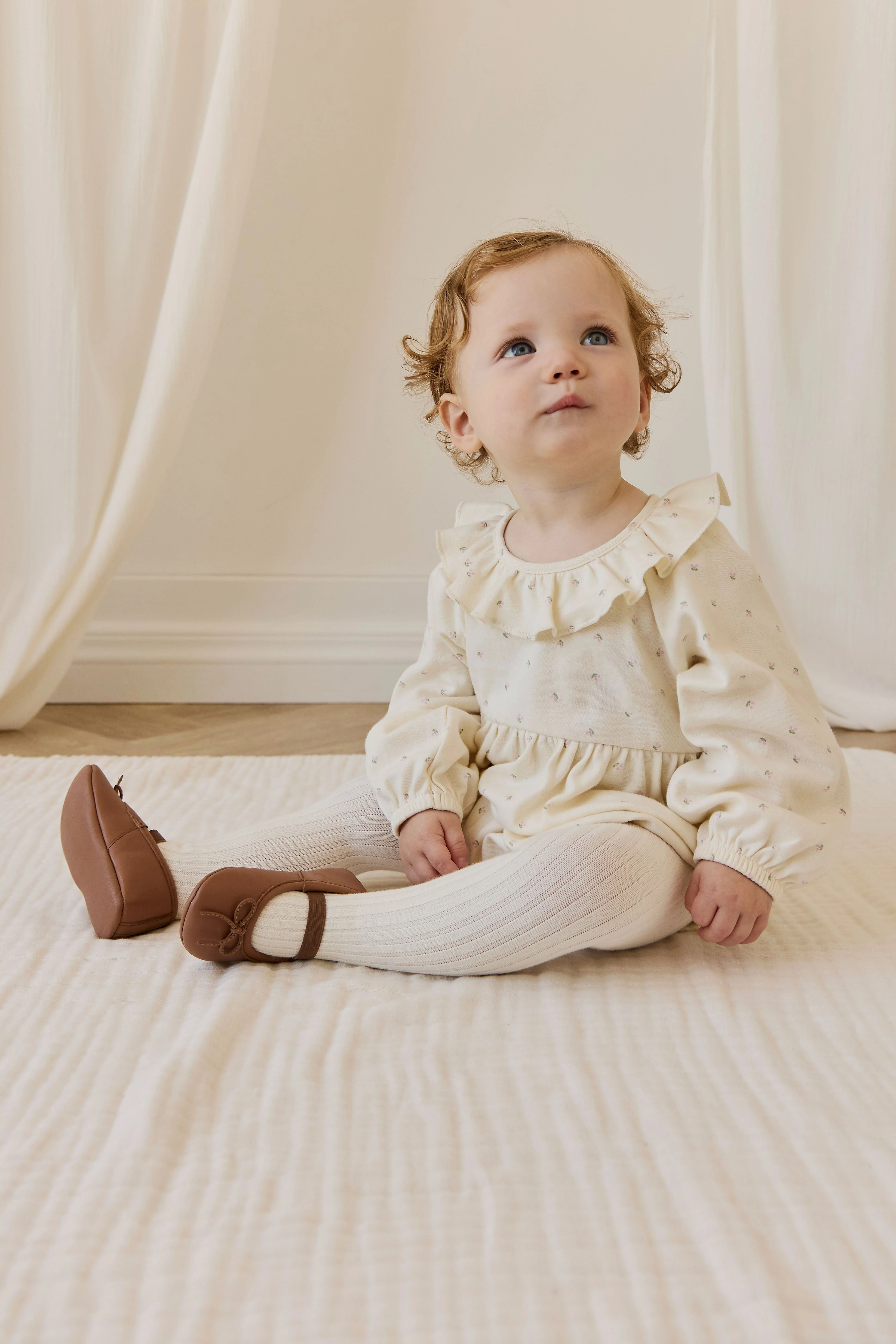Organic Cotton Clemence Playsuit - Ditsy Cherries - Image 4