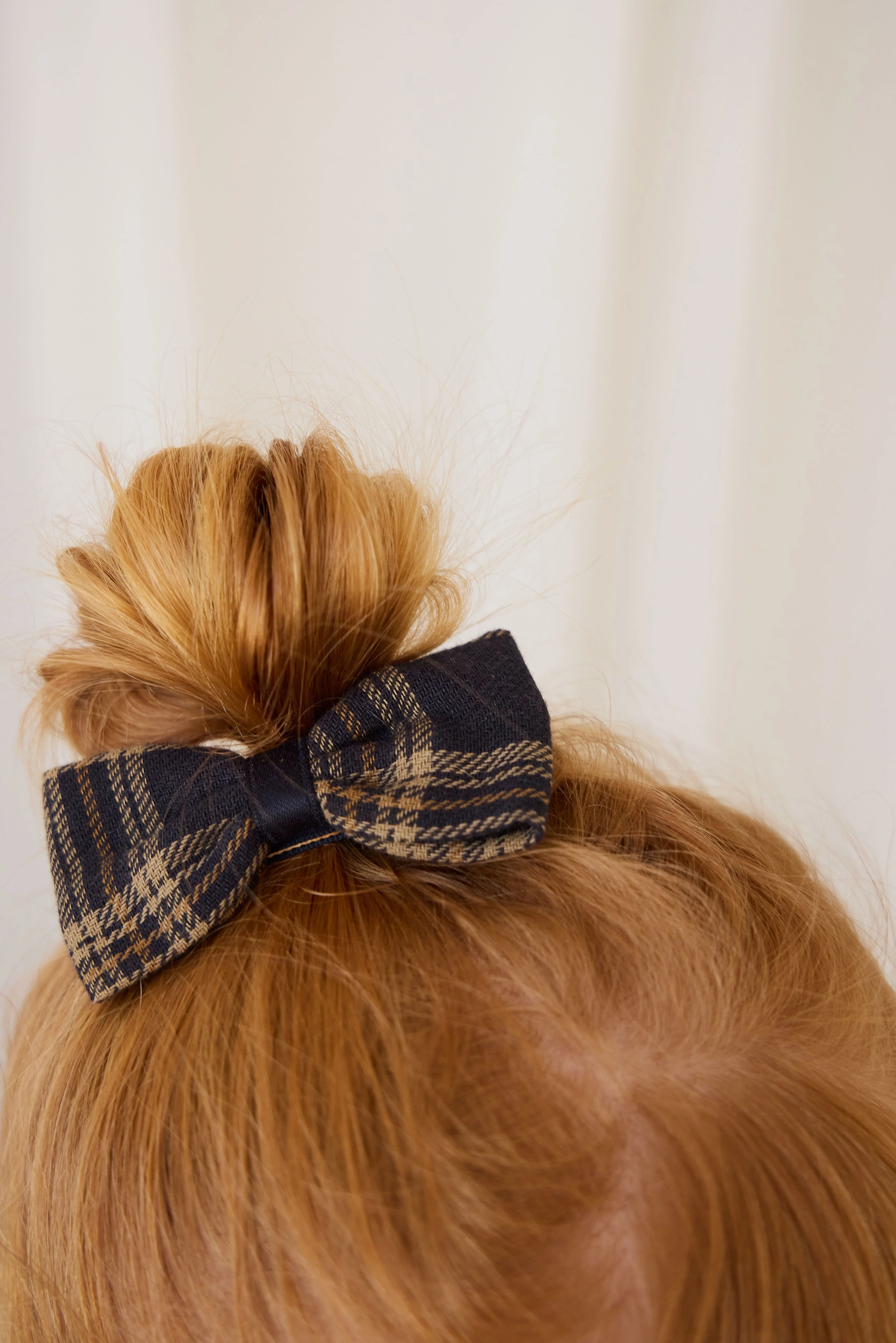 Organic Cotton Desiree Bow - Woodland Check - Image 3