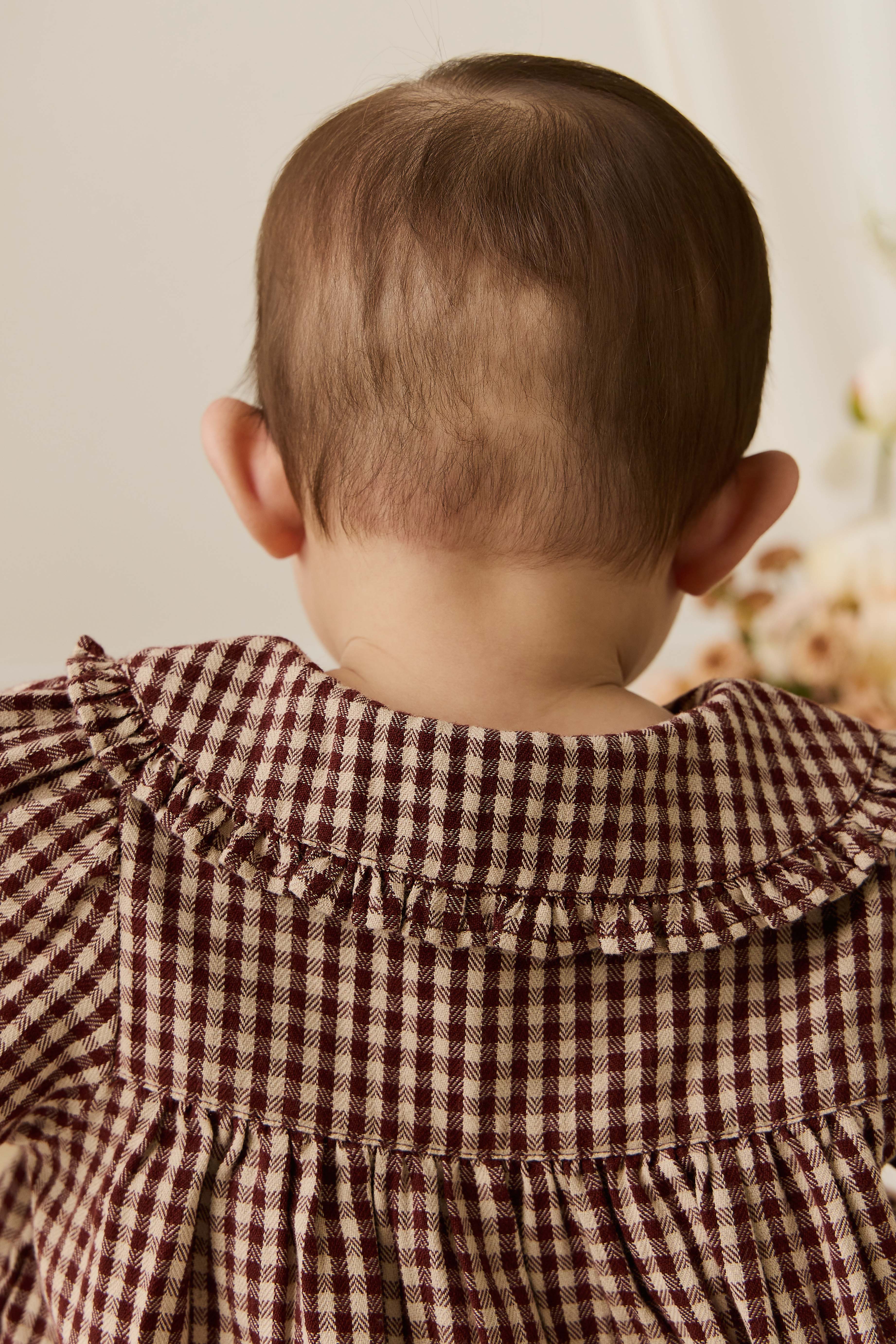 Organic Cotton Elowen Playsuit - Cinnamon Gingham - Image 5