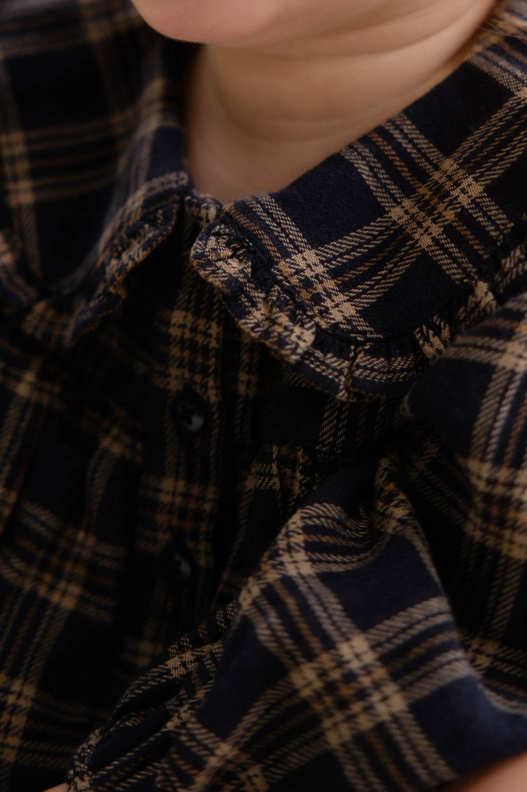 Organic Cotton Elowen Playsuit - Woodland Check - Image 4