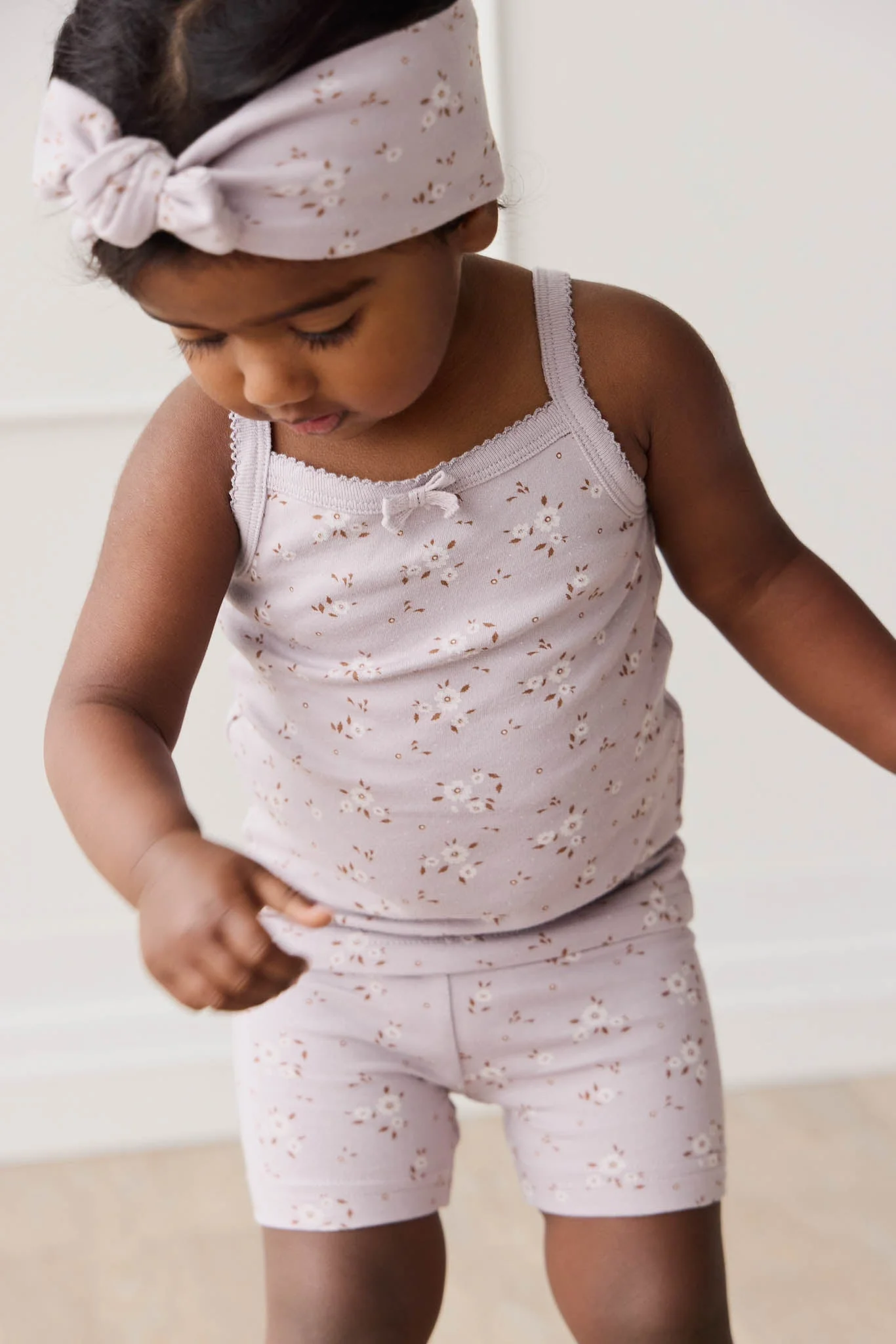 Organic Cotton Everyday Bike Short - Lulu Bloom Iris - Image 3