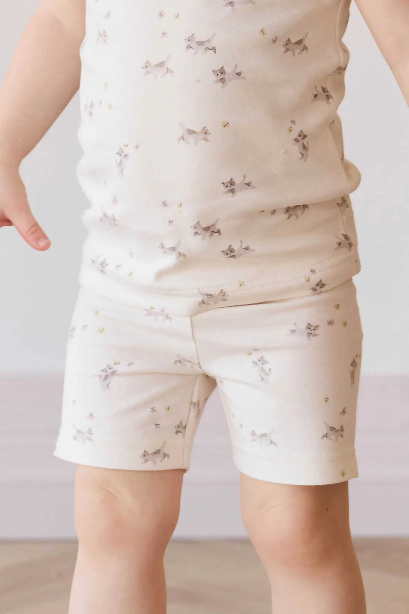 Organic Cotton Everyday Bike Short - Playful Kittens - Image 4