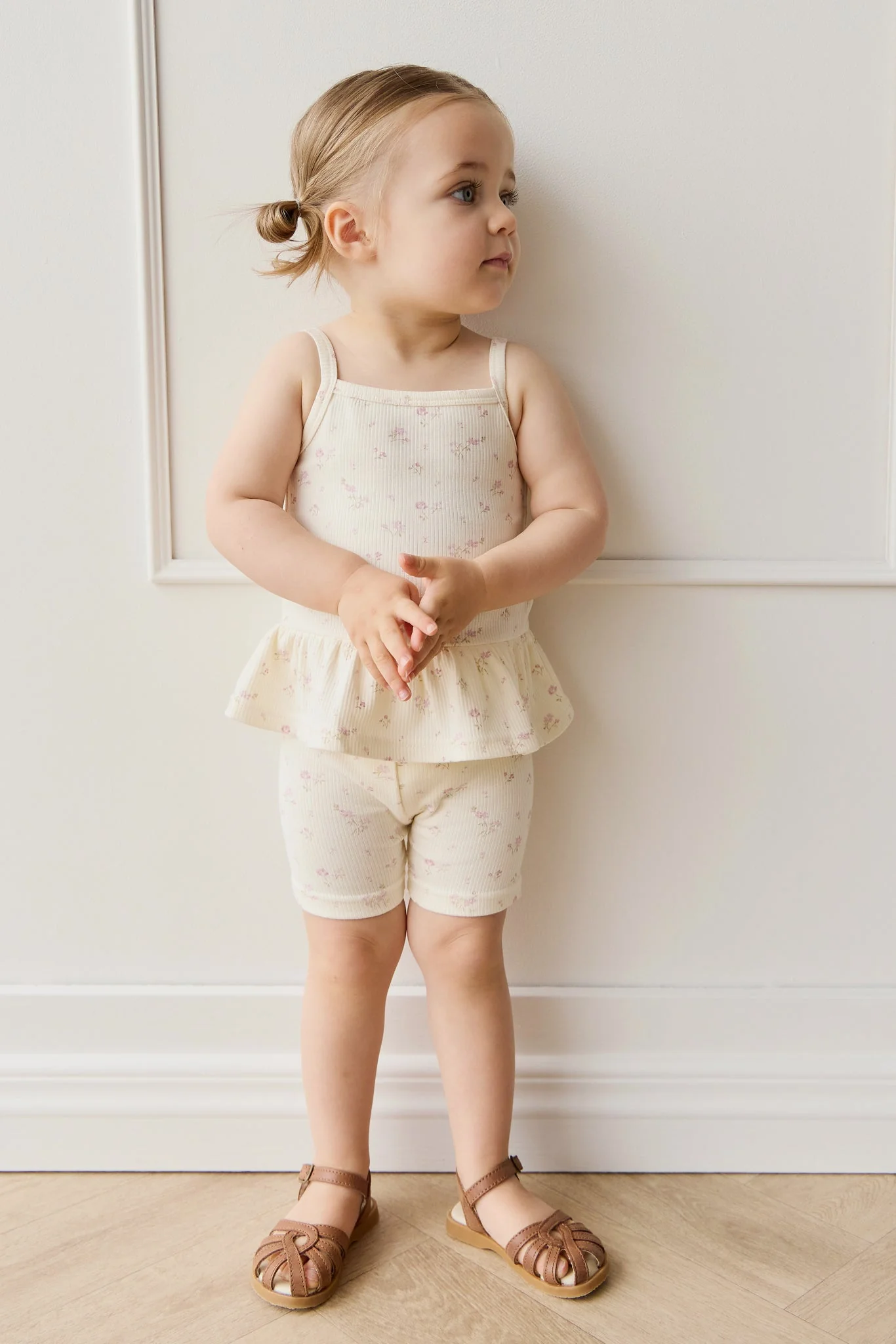 Organic Cotton Fine Rib Everyday Bike Short - Caroline Egret - Image 2