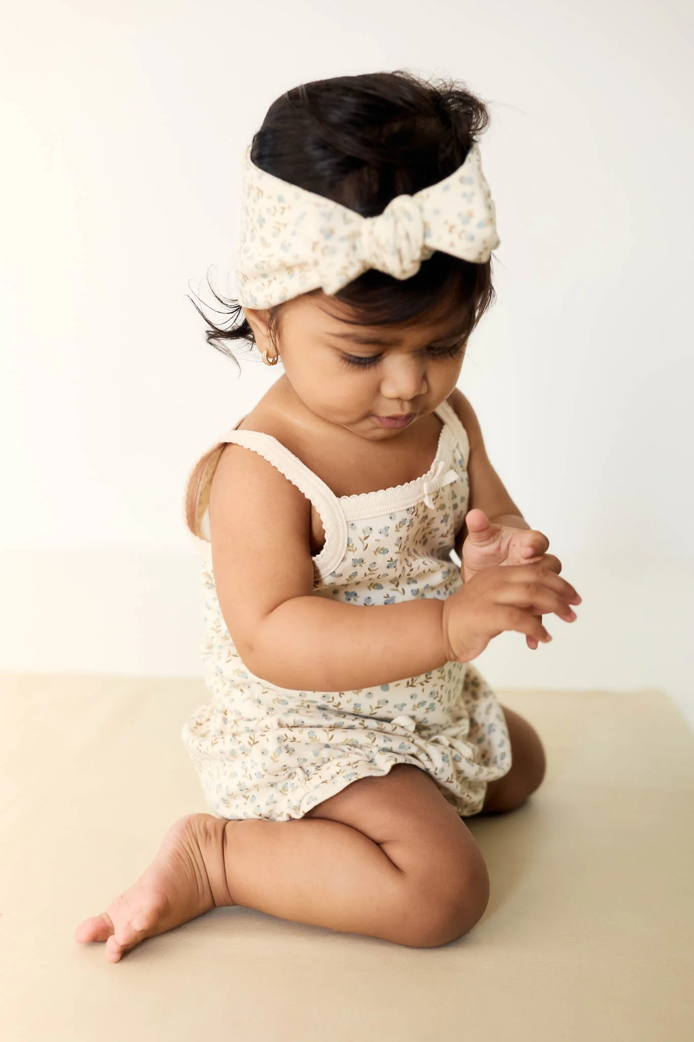 Organic Cotton Headband - Blueberry Ditsy - Image 6