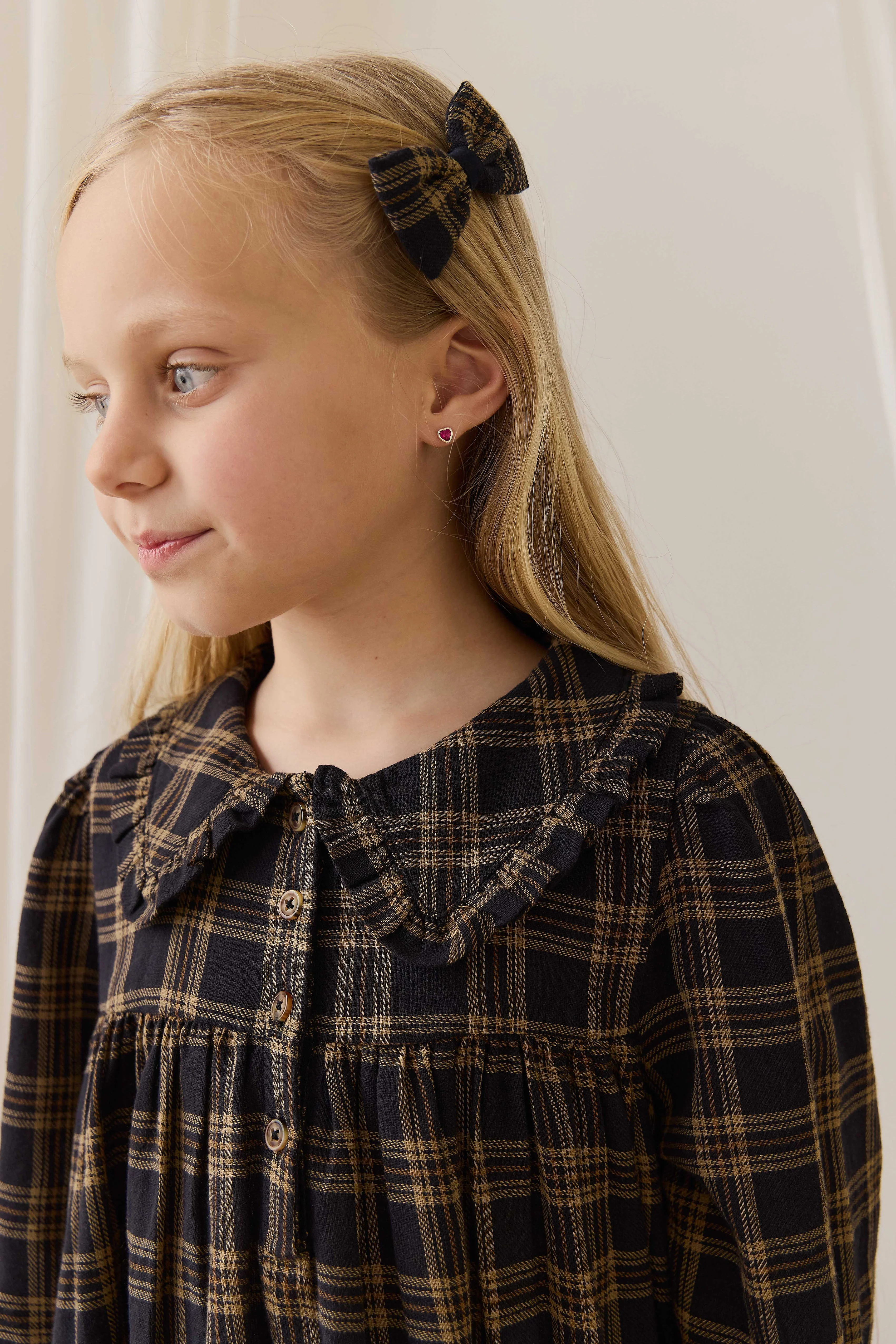 Organic Cotton Ira Dress - Woodland Check - Image 17