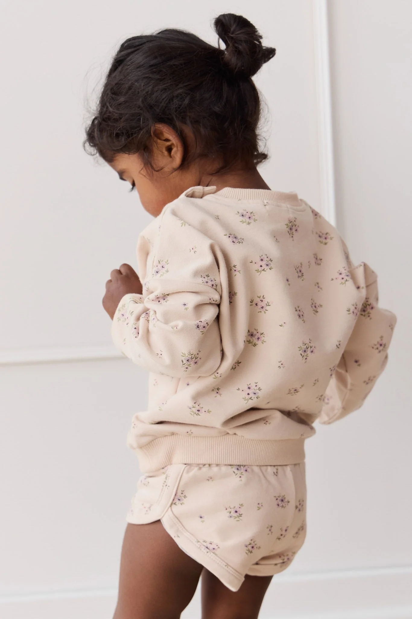 Organic Cotton Ivy Shortie - Goldie Bouquet Pink Tint - Image 3