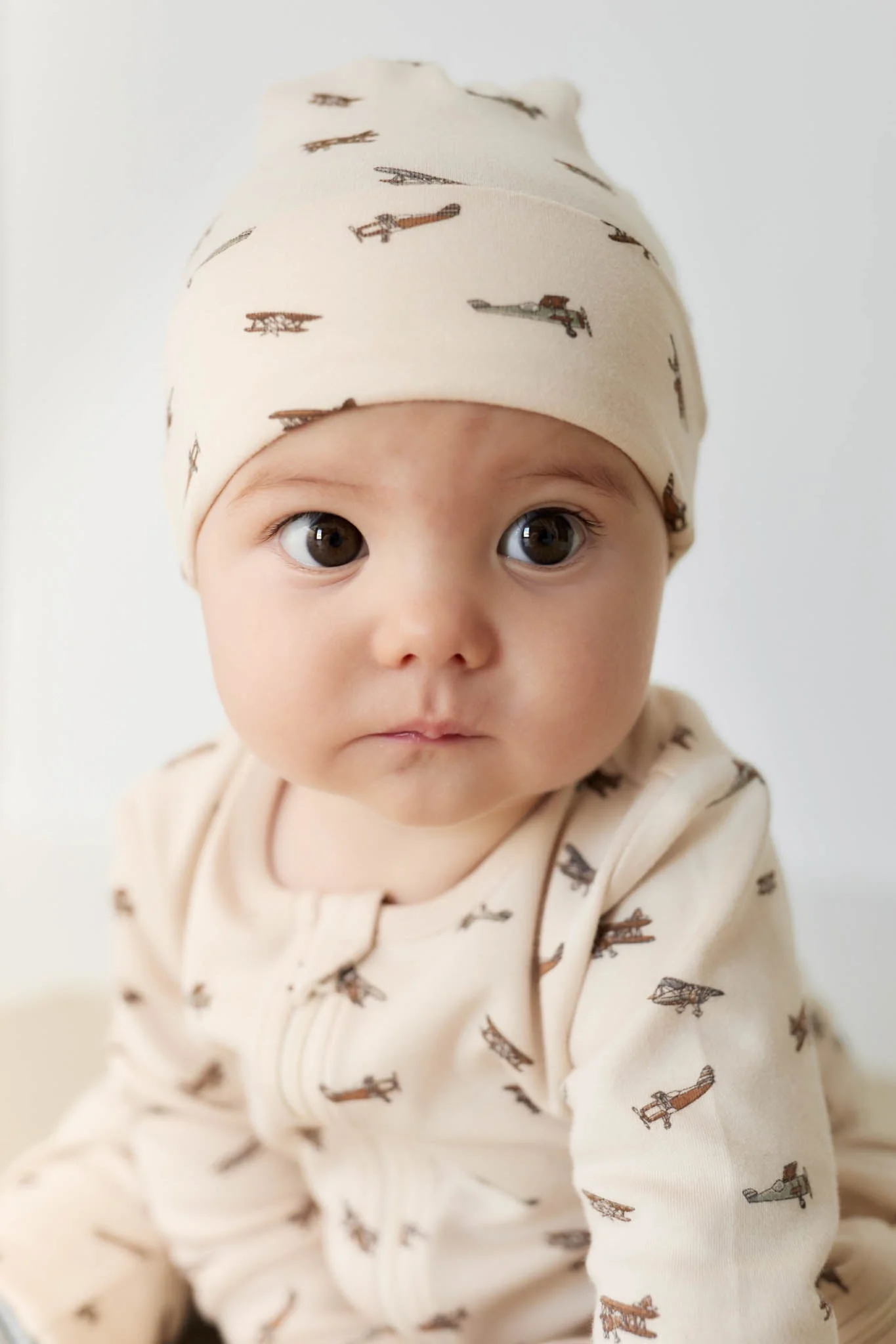 Organic Cotton Knot Beanie - Avion Shell - Image 3