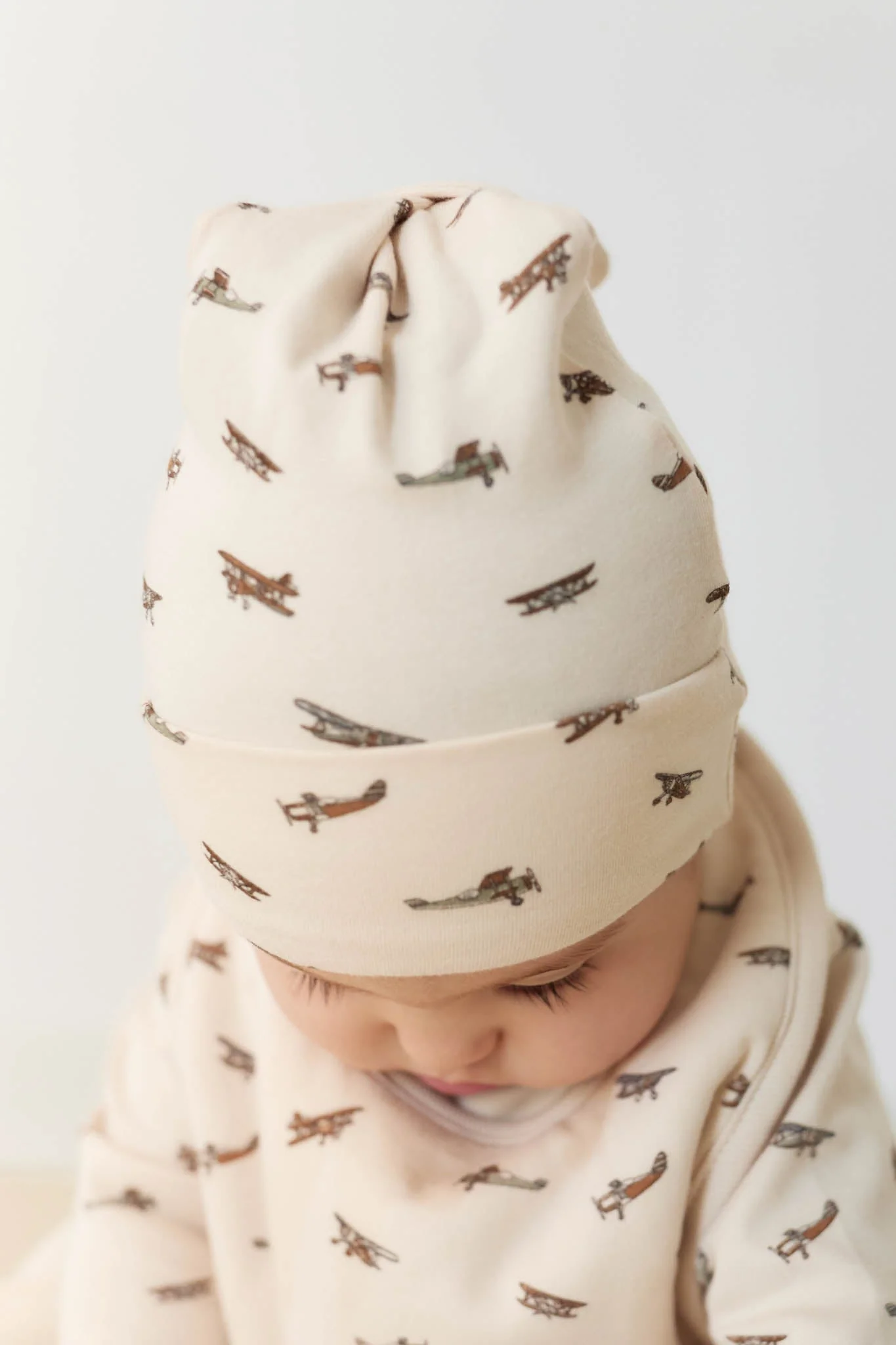 Organic Cotton Knot Beanie - Avion Shell - Image 5