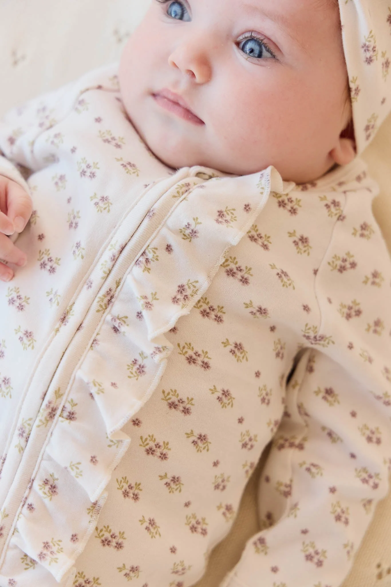 Organic Cotton Melanie Onepiece - Rose Floral Pink - Image 3
