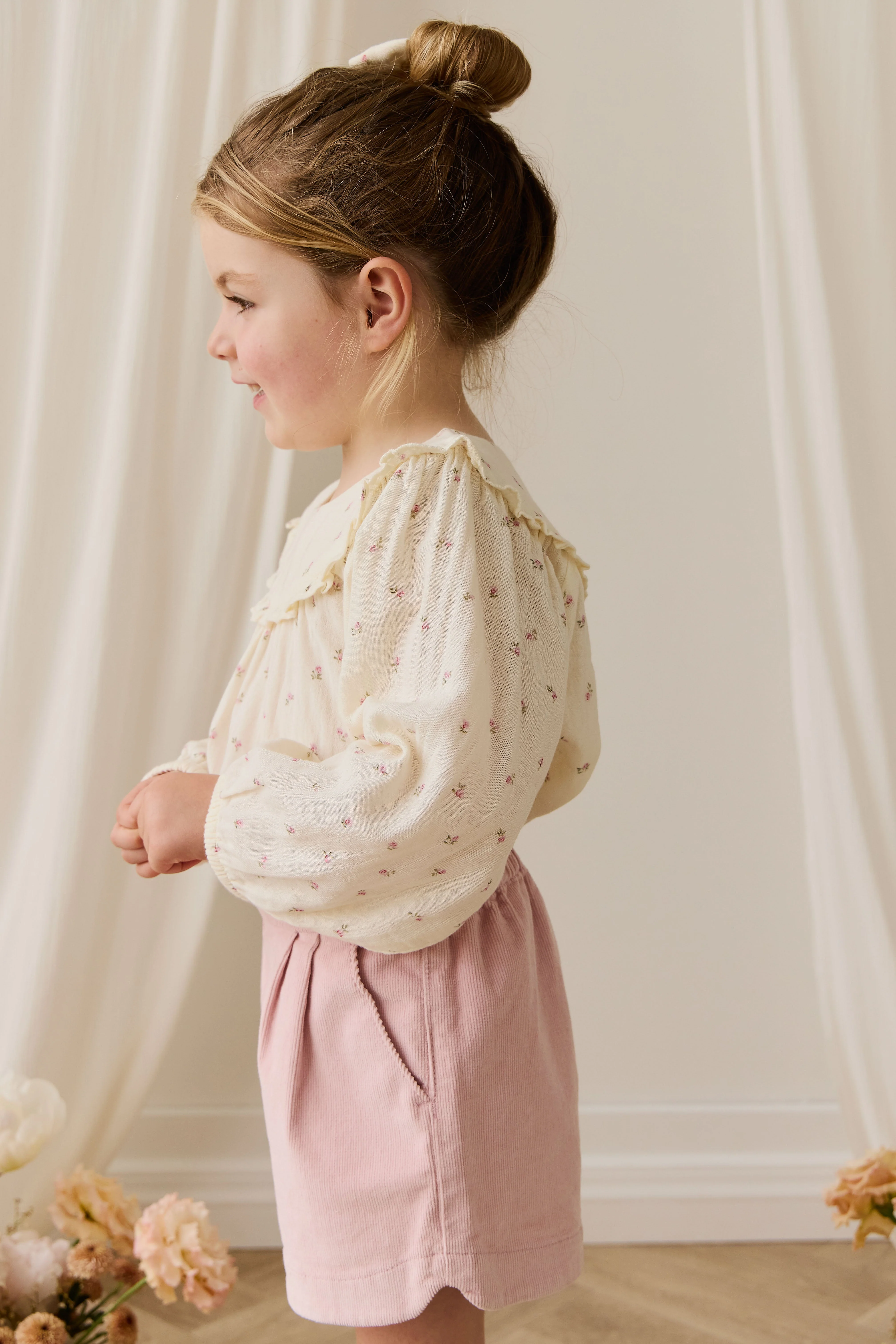 Organic Cotton Muslin Amira Blouse - Willow Rose - Image 10