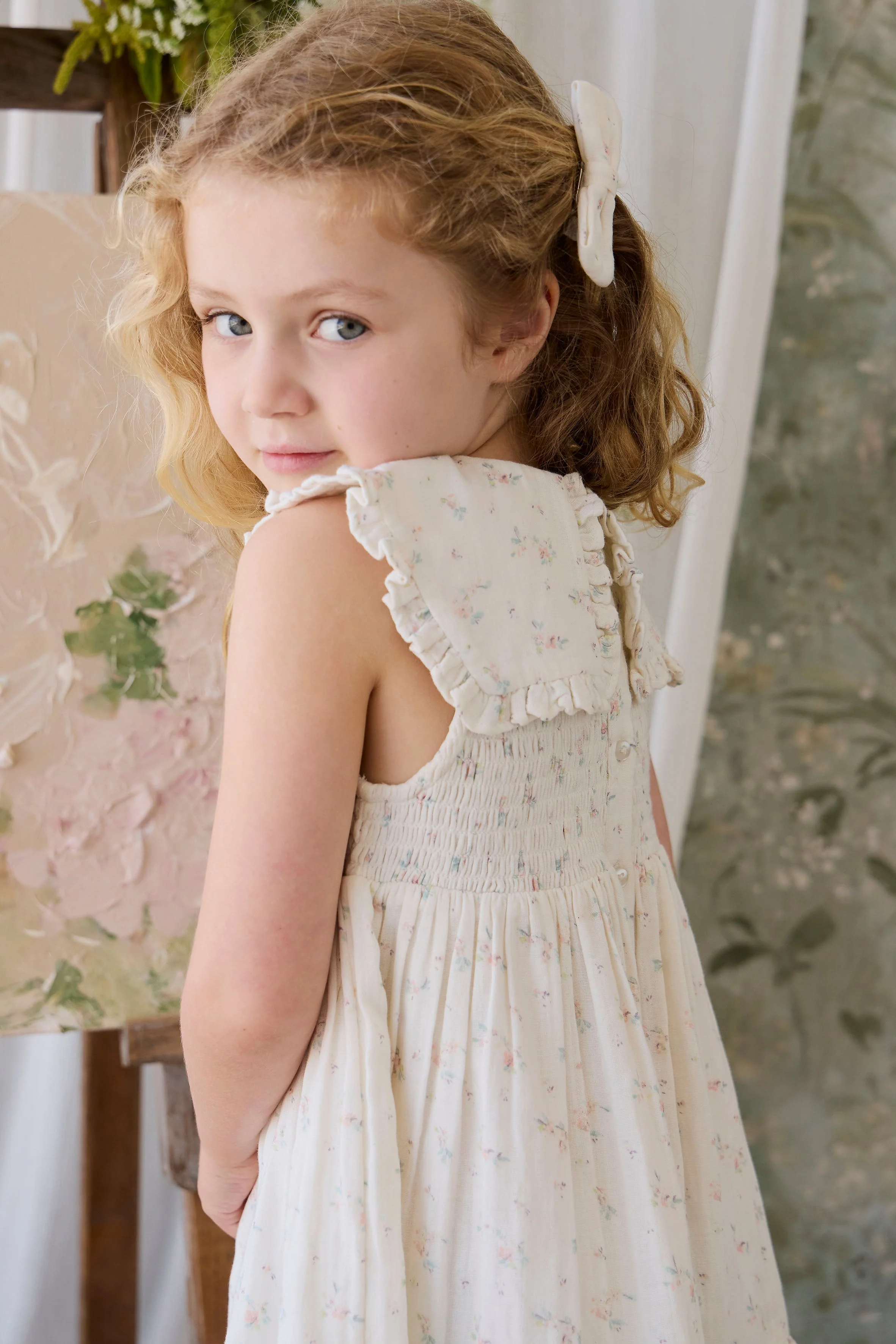 Organic Cotton Muslin Christabel Dress - Solange Snow - Image 2