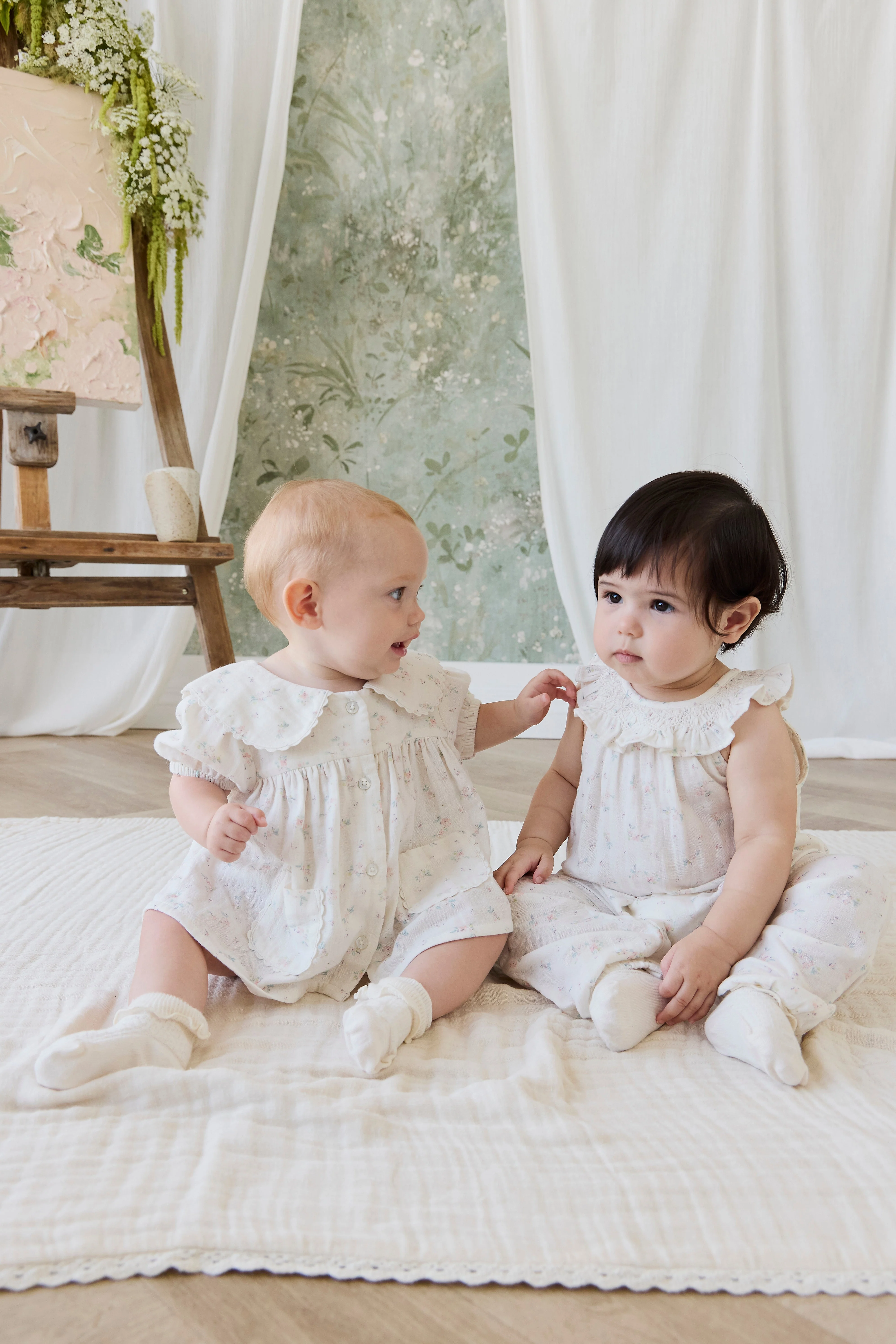 Organic Cotton Muslin Kodi Playsuit - Solange Snow - Image 7