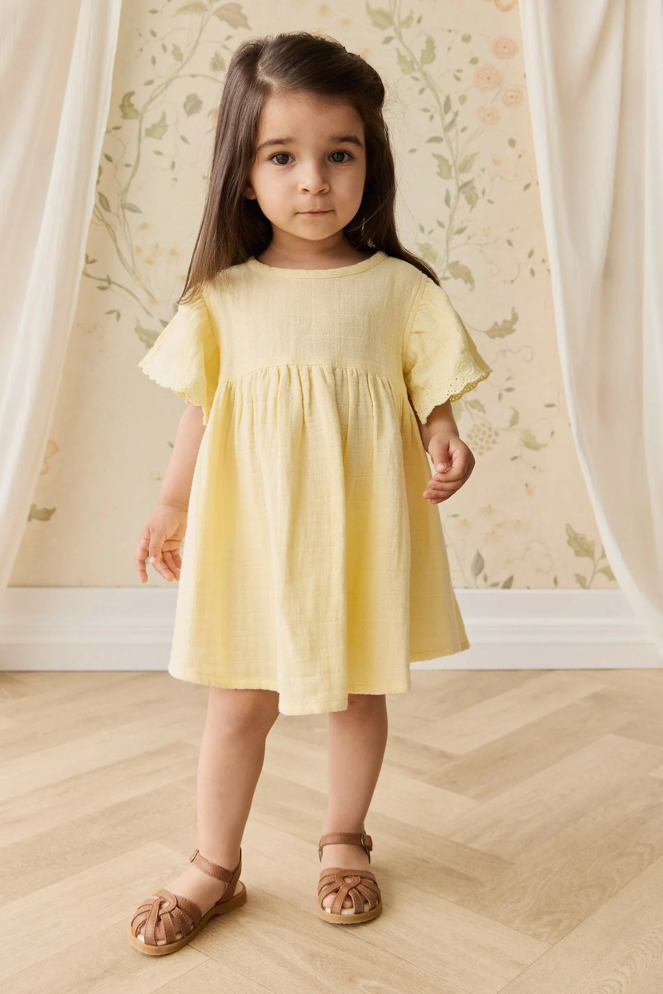 Organic Cotton Muslin Phillipa Dress - Sunshine - Image 9