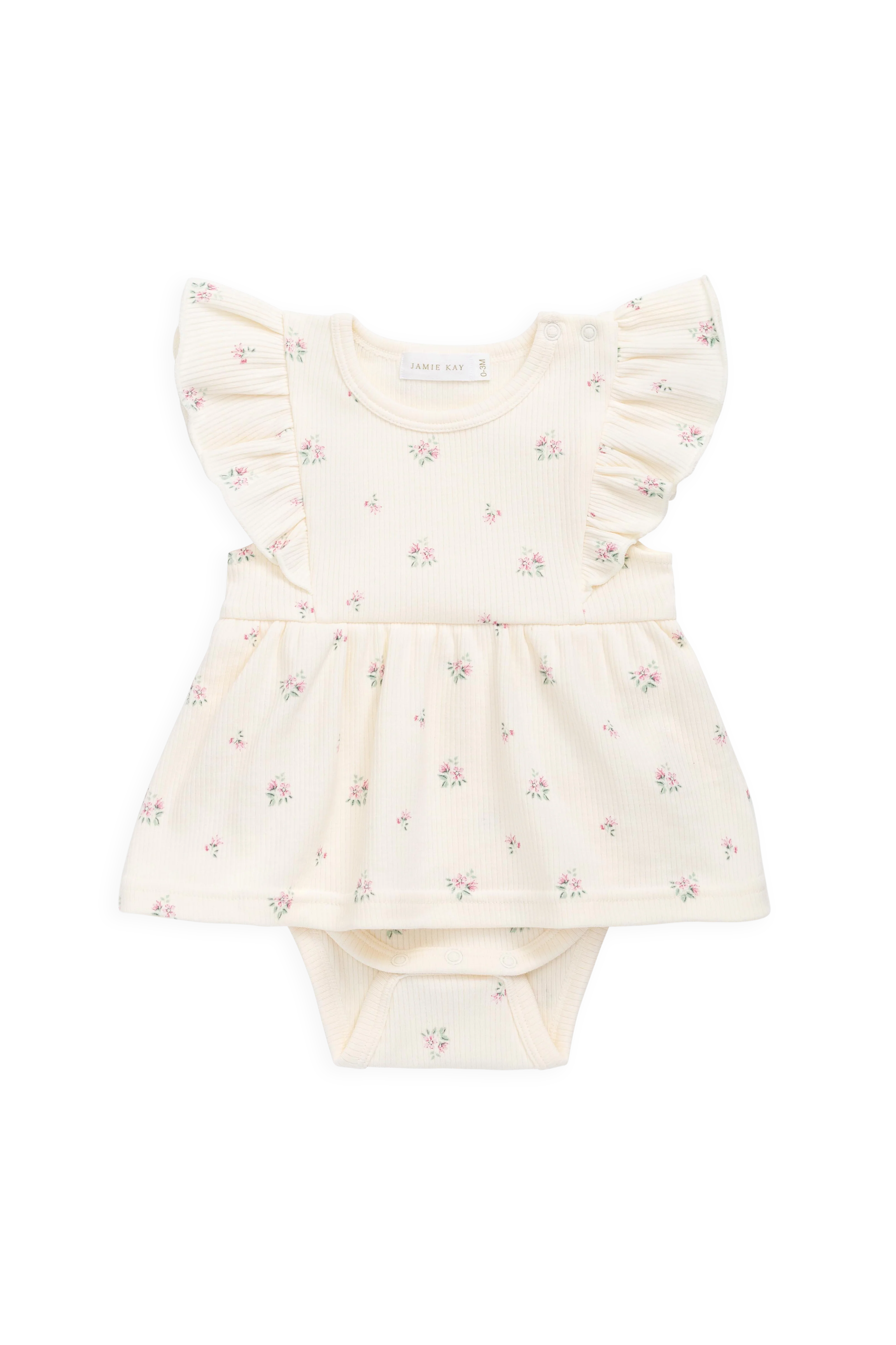 Organic Cotton Rib Elianna Playsuit - Emma Whisper - Image 2