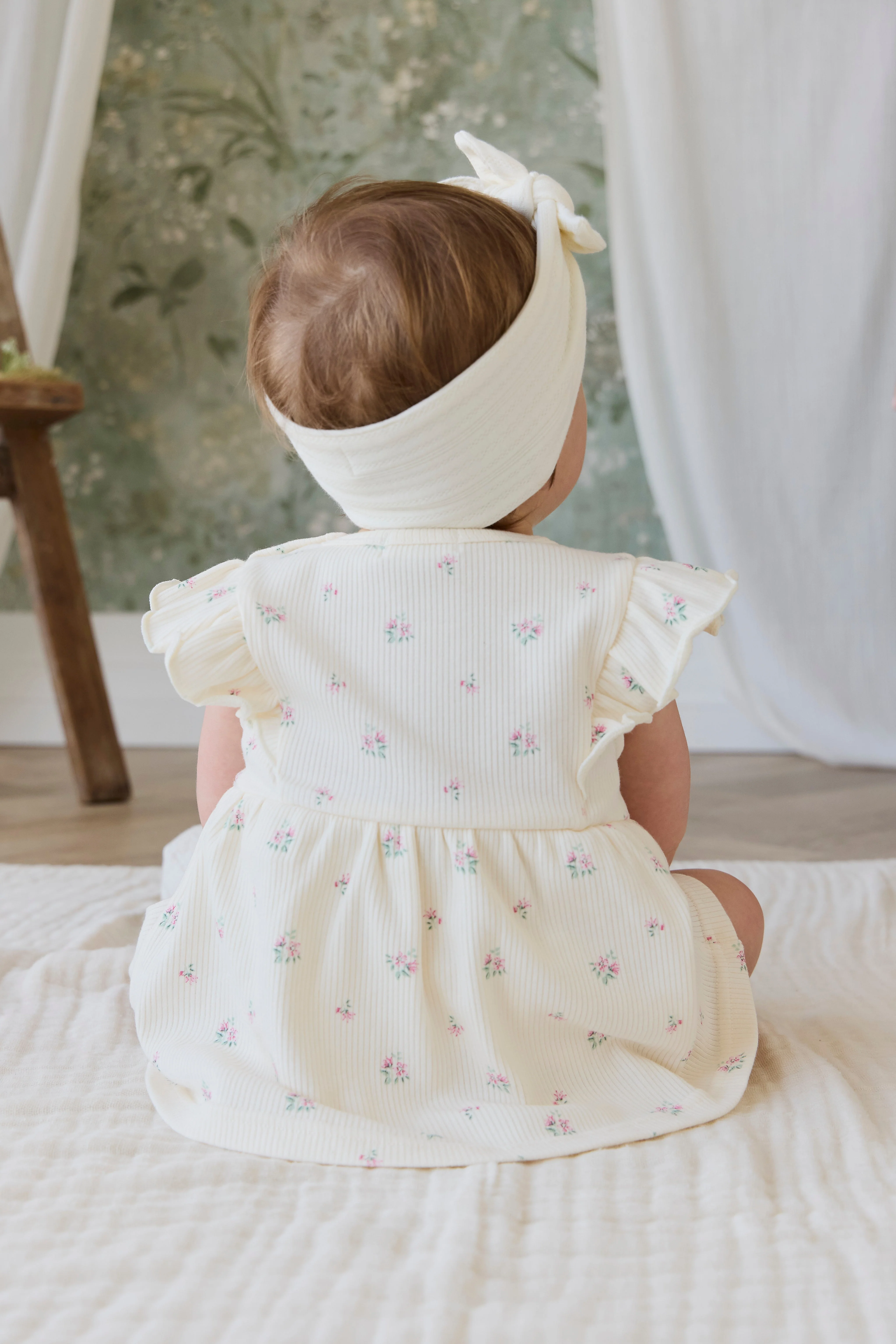 Organic Cotton Rib Elianna Playsuit - Emma Whisper - Image 5