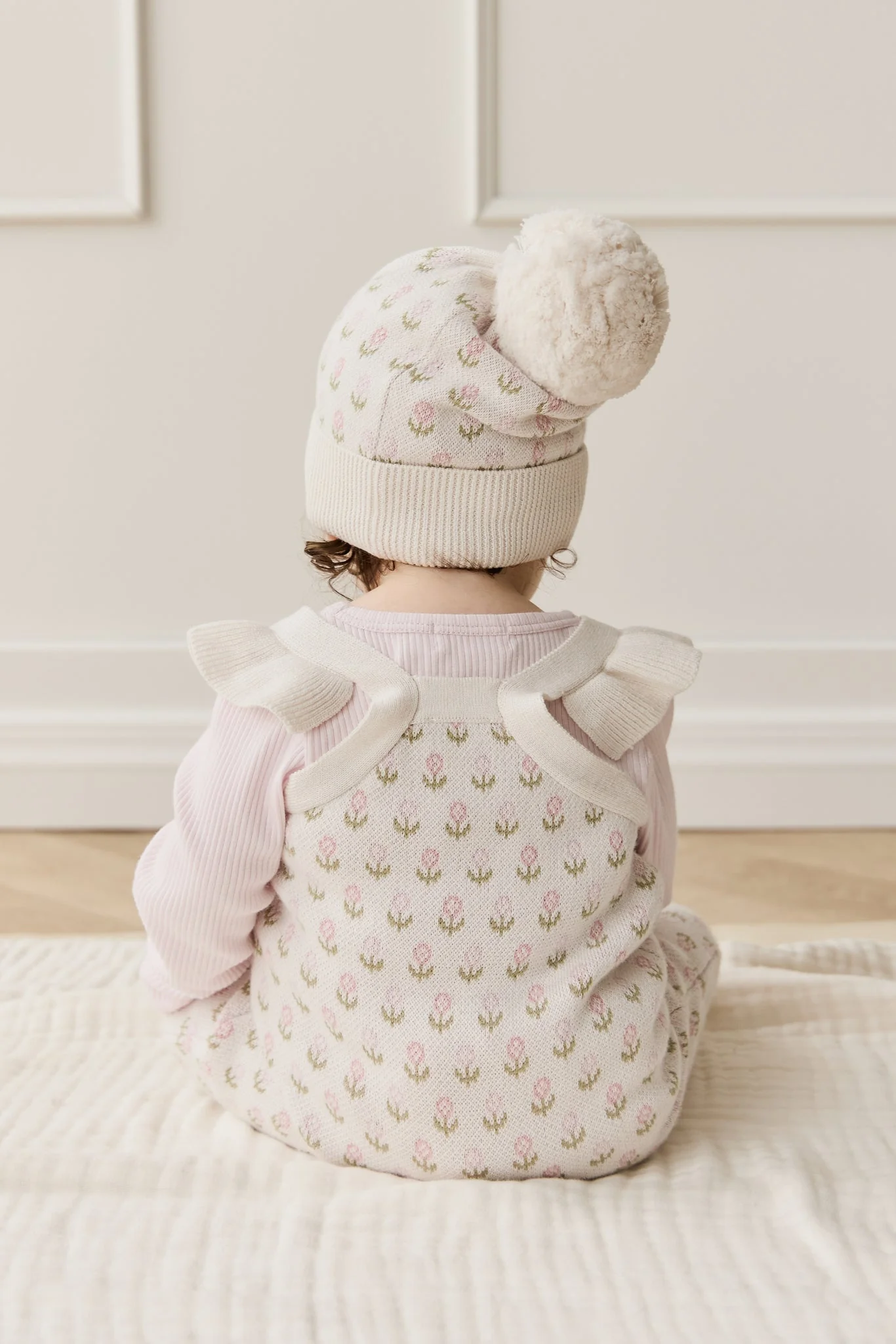 Savannah Beanie - Olivia Jacquard Slightly Pink - Image 3